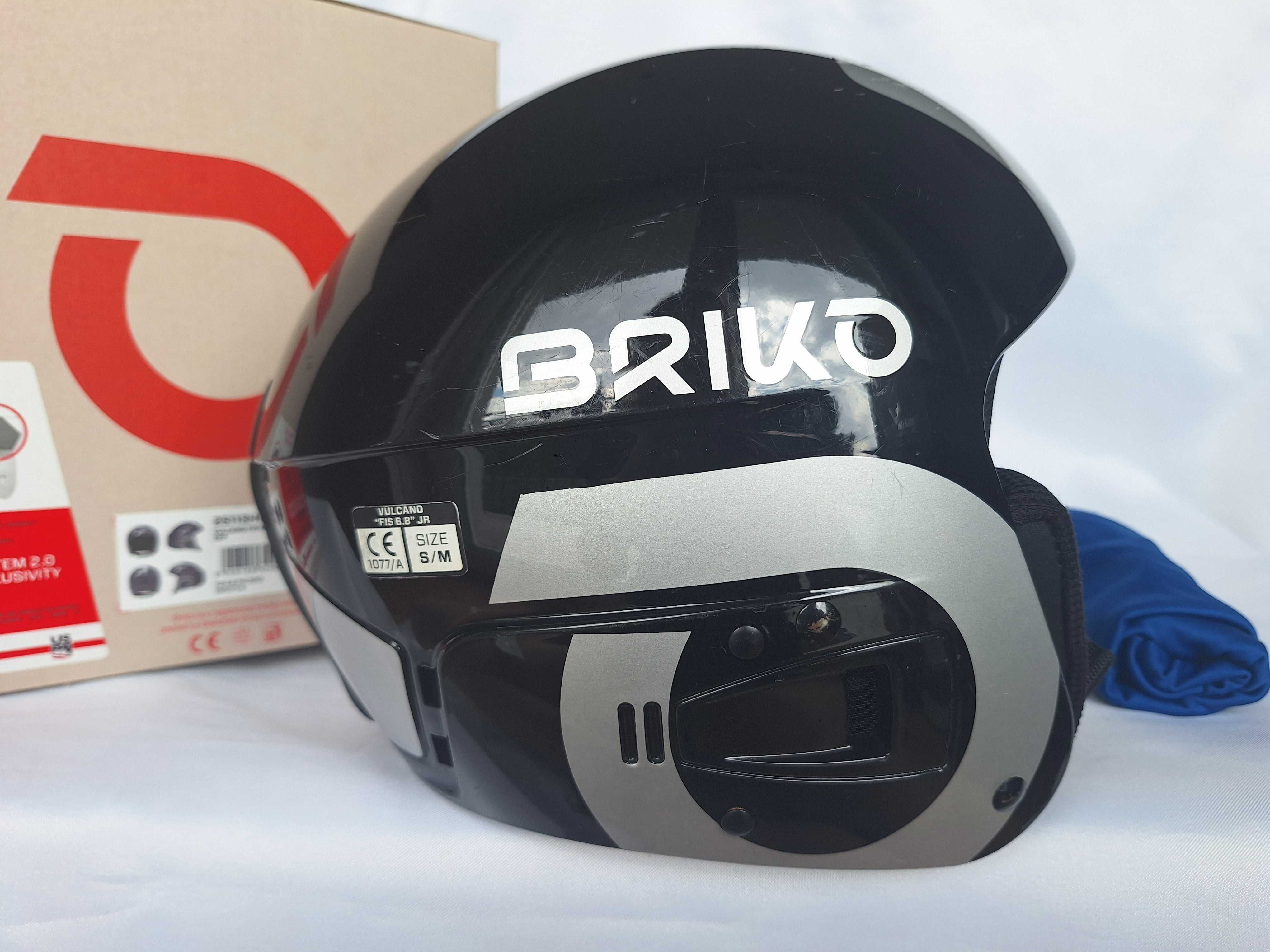 Kask narciarski Briko Vulcano 6,8 Fis Jr Black Silver S/M 53-56cm