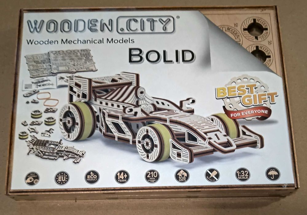 Bólido Carro de Corrida c/ motor a elástico – novo embalagem original