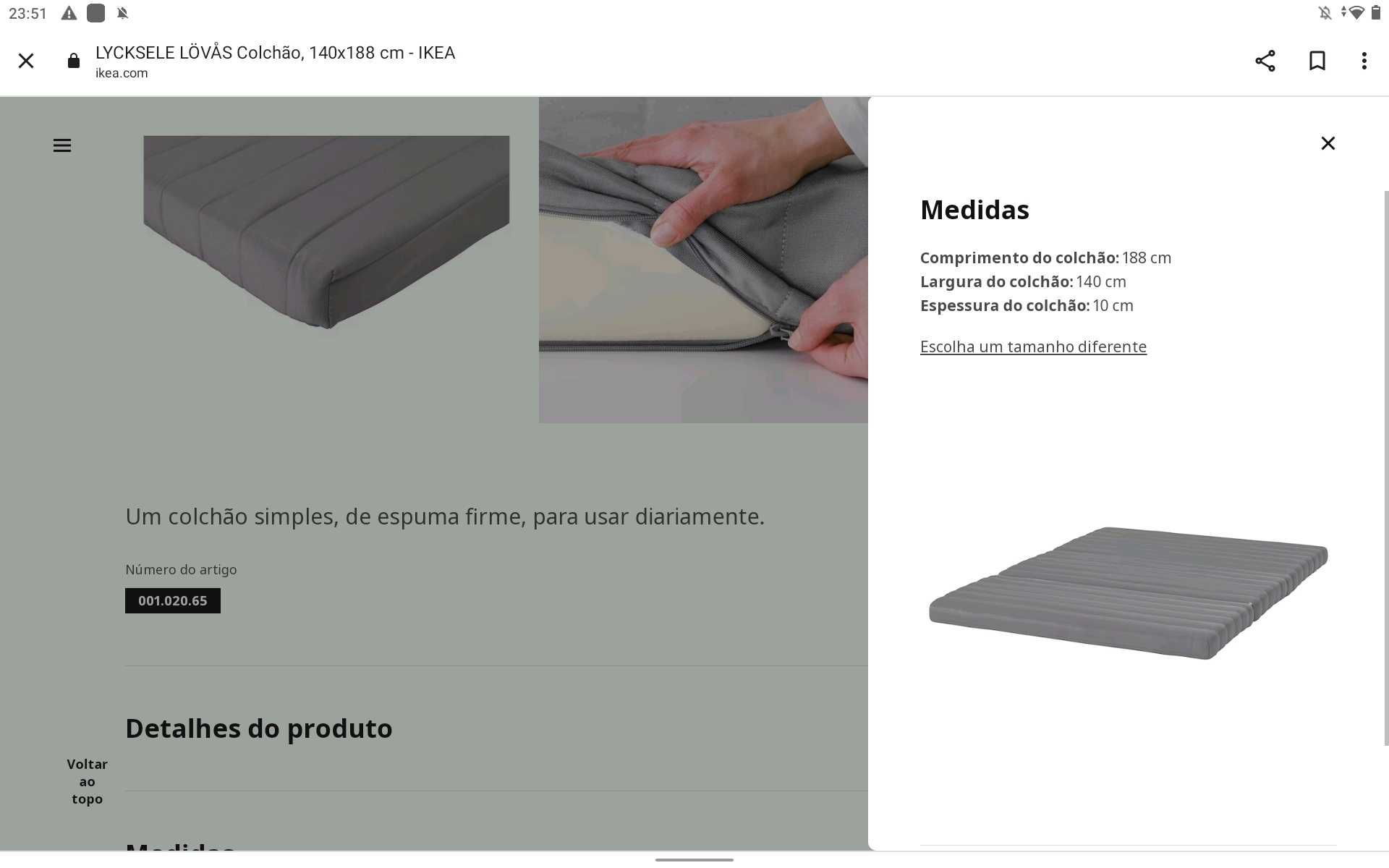 Sofá cama de casal IKEA