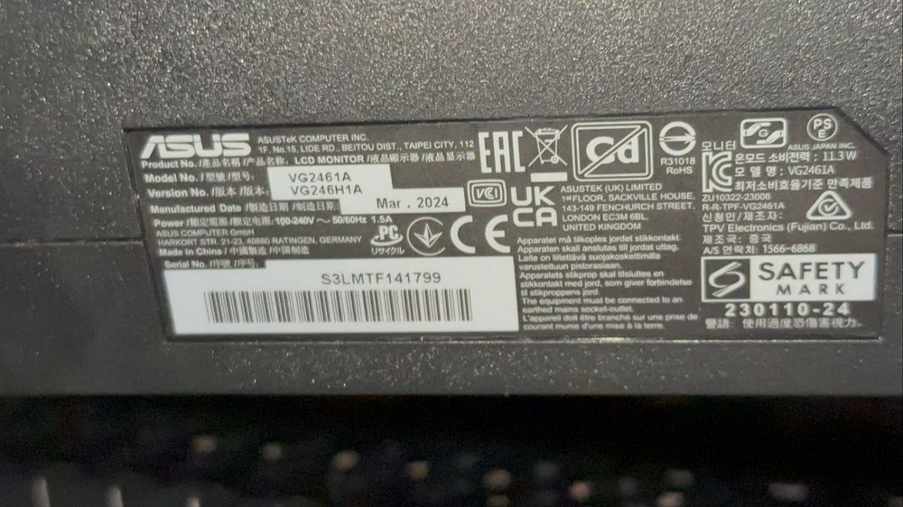 Монітор Asus TUF Gaming VG246H1A