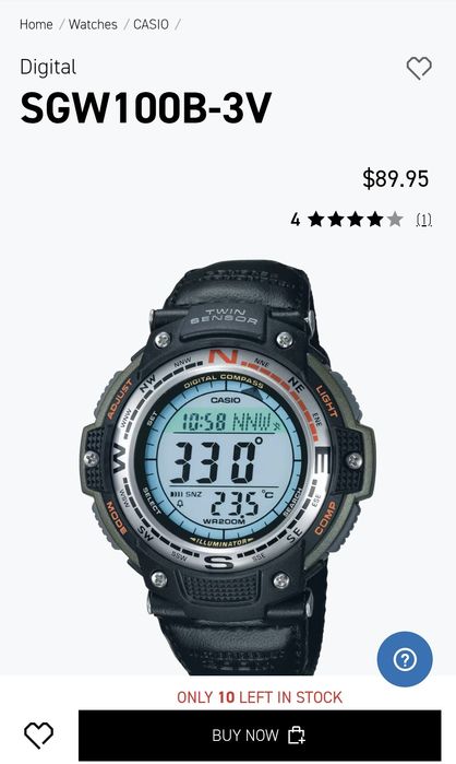 Годинник Casio з компасом та термометром ОРИГІНАЛ