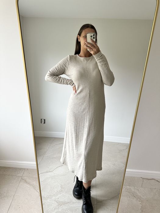 Sukienka ciążowa na jesień zimę w prążek Topshop rozmiar 42