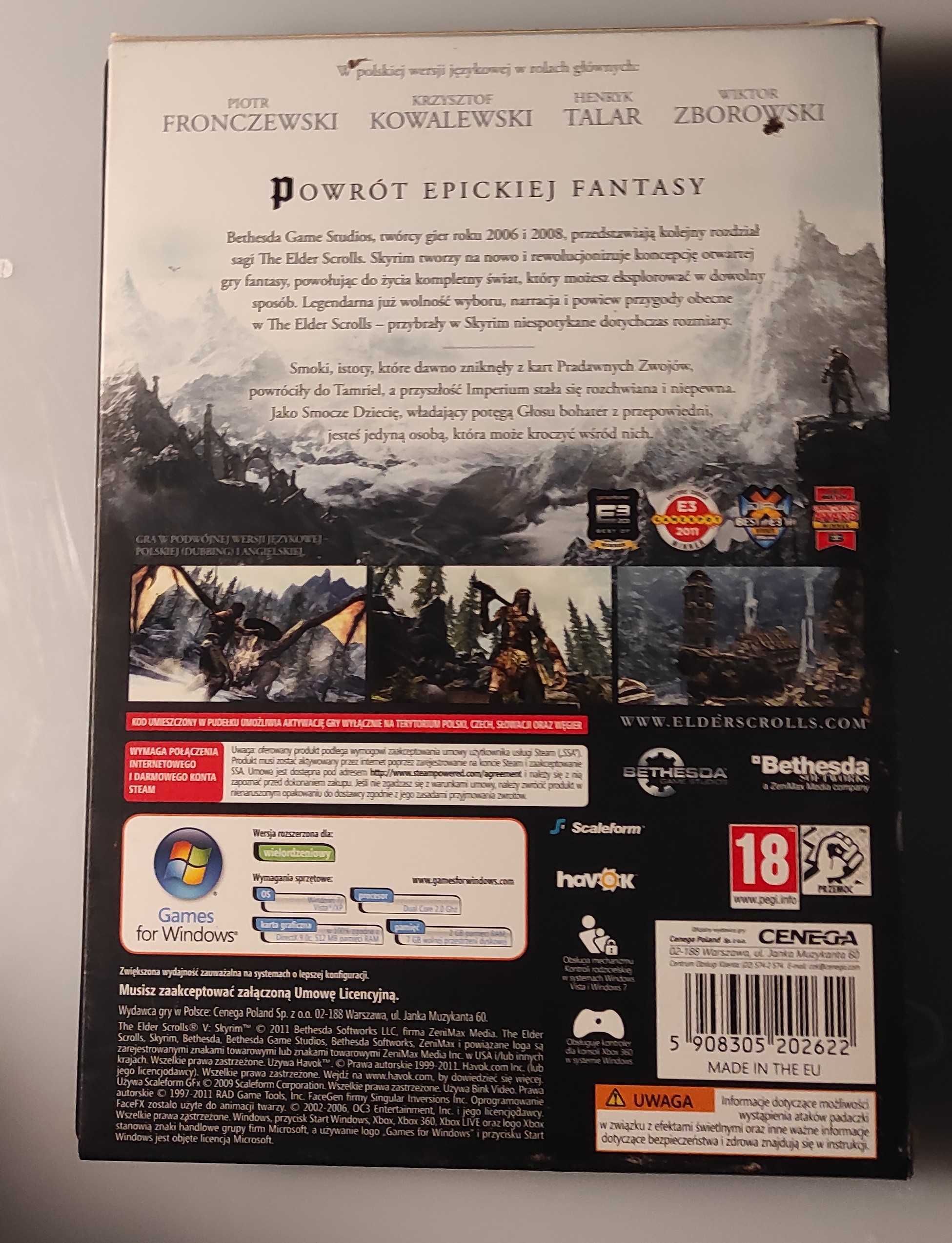 Gra na PC - The Elder Scrolls V: Skyrim PC DVD