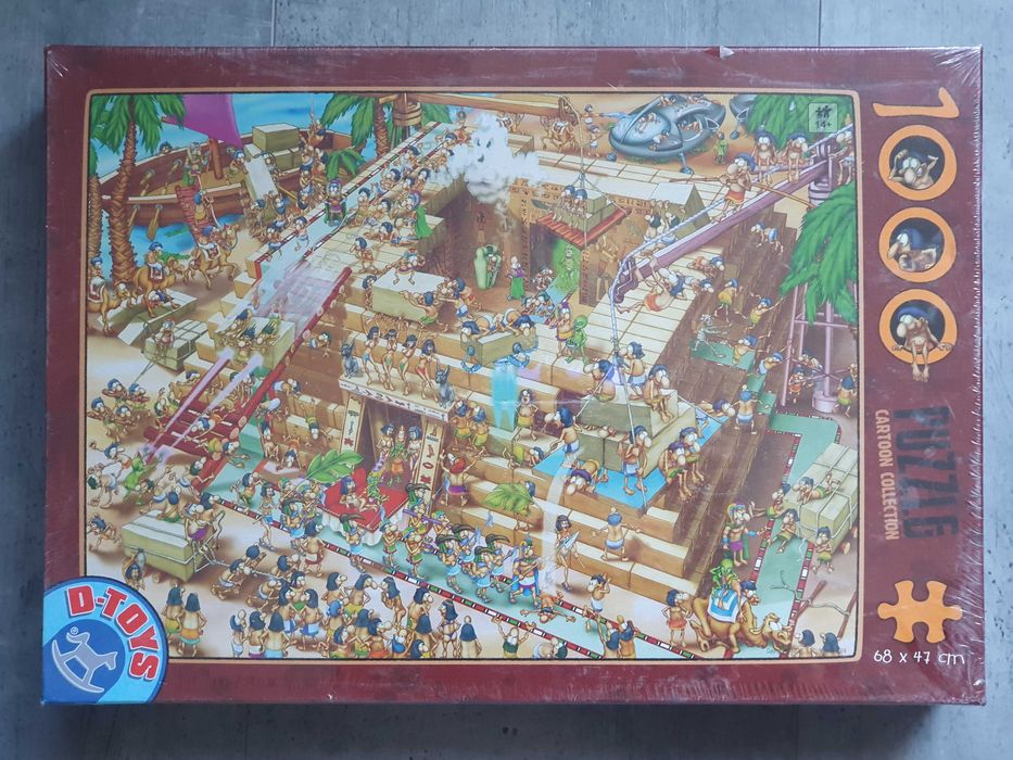 Puzzle D-Toys 1000 Szaleństwo przy budowie piramidy NOWE
