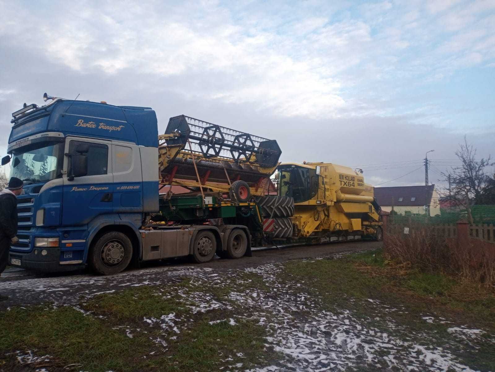 Transport kombajnów sieczkarni claas new holland John deere deutz fahr