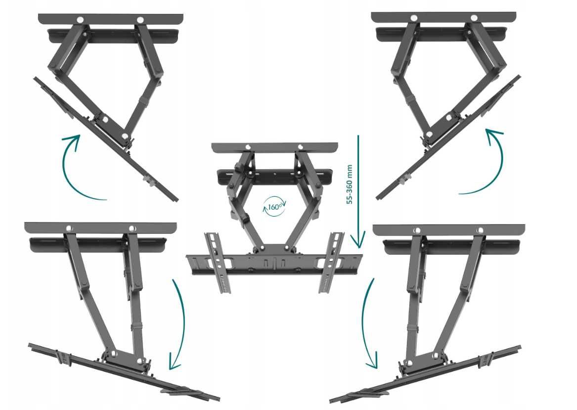 Uniwersalny UCHWYT TV TELEWIZORA WIESZAK TV 25-70 cali Regulowany