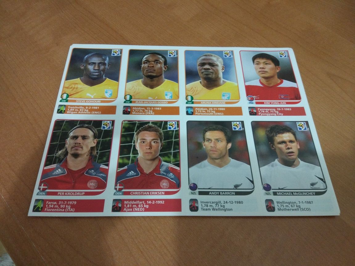 Panini 80 cromos extra South Africa 2010