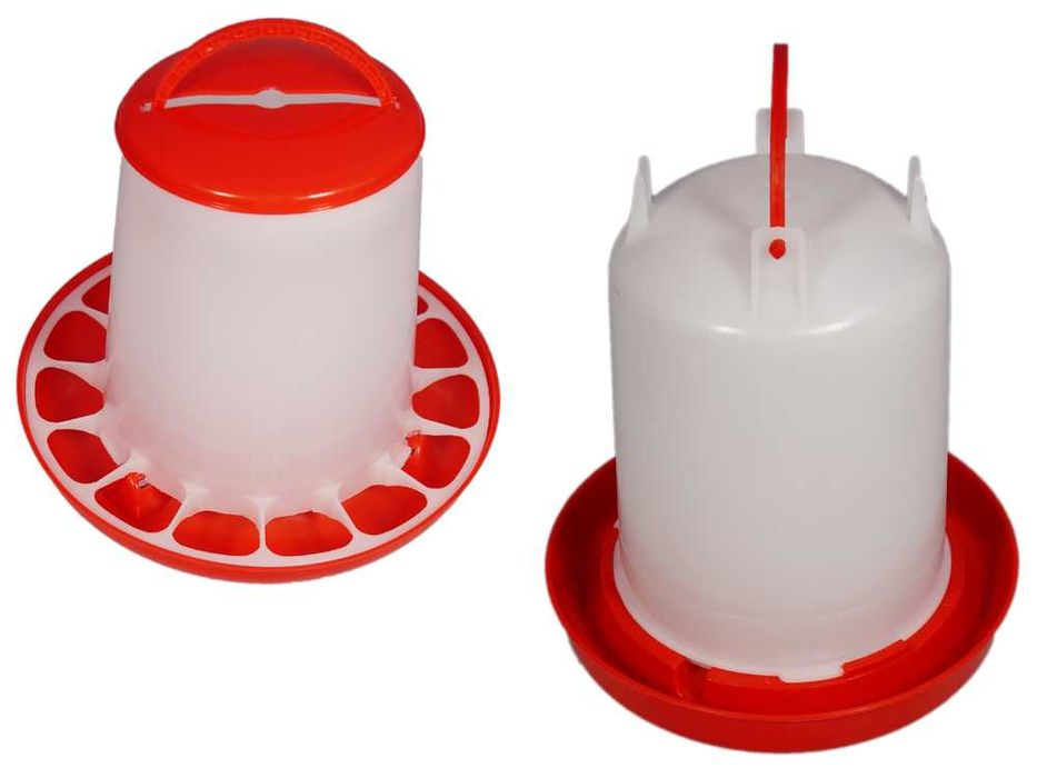 Zestaw dla DROBIU Poidło 6L + Karmnik Karmidło 6kg Gęsi Kaczek Indyków