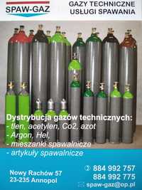 Butle butla tlen acetylen argon mix co2 azot gazy techniczne