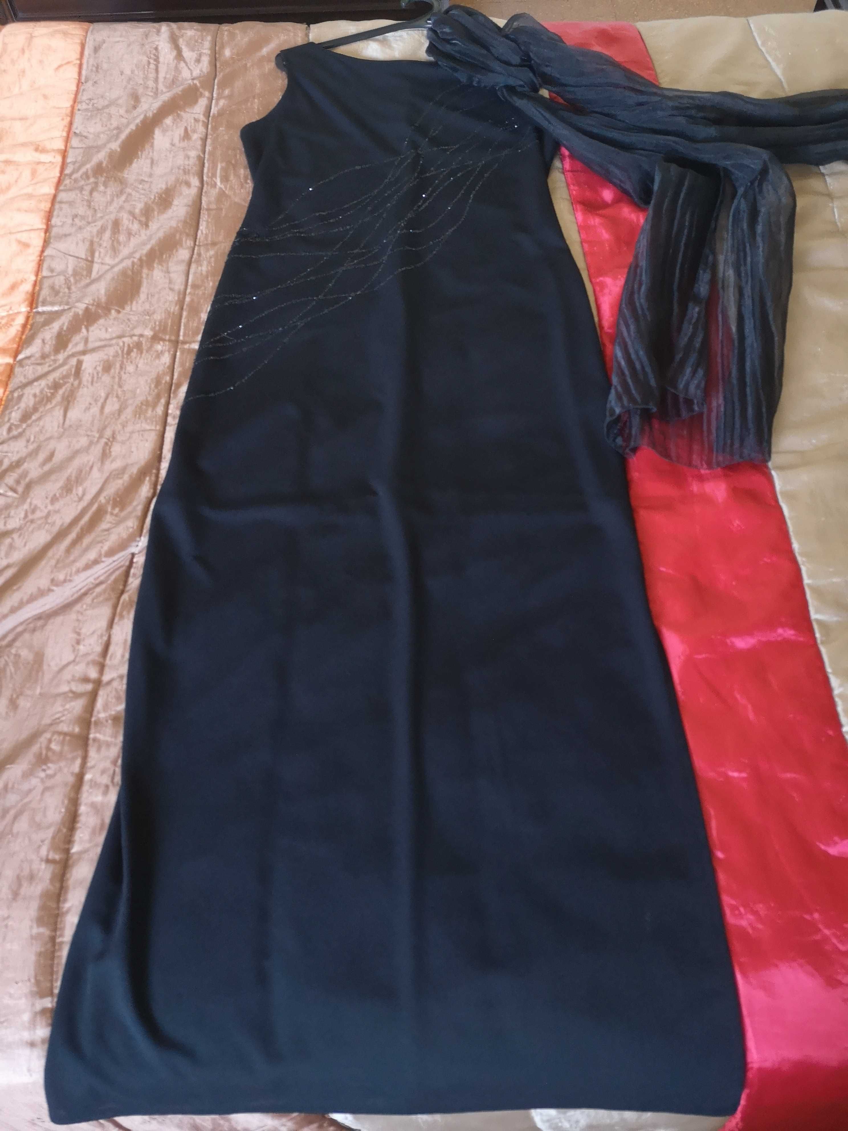Vestido tubular preto ocasião cerimónia