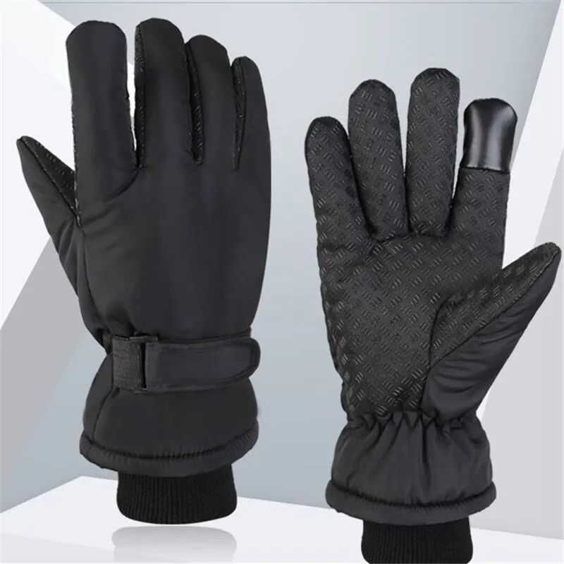 Мужские тёплые зимние перчатки. Непромокаемые, сенсорные, горнолыжные