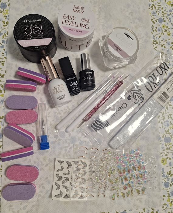 Zestaw do paznokci żel baza top