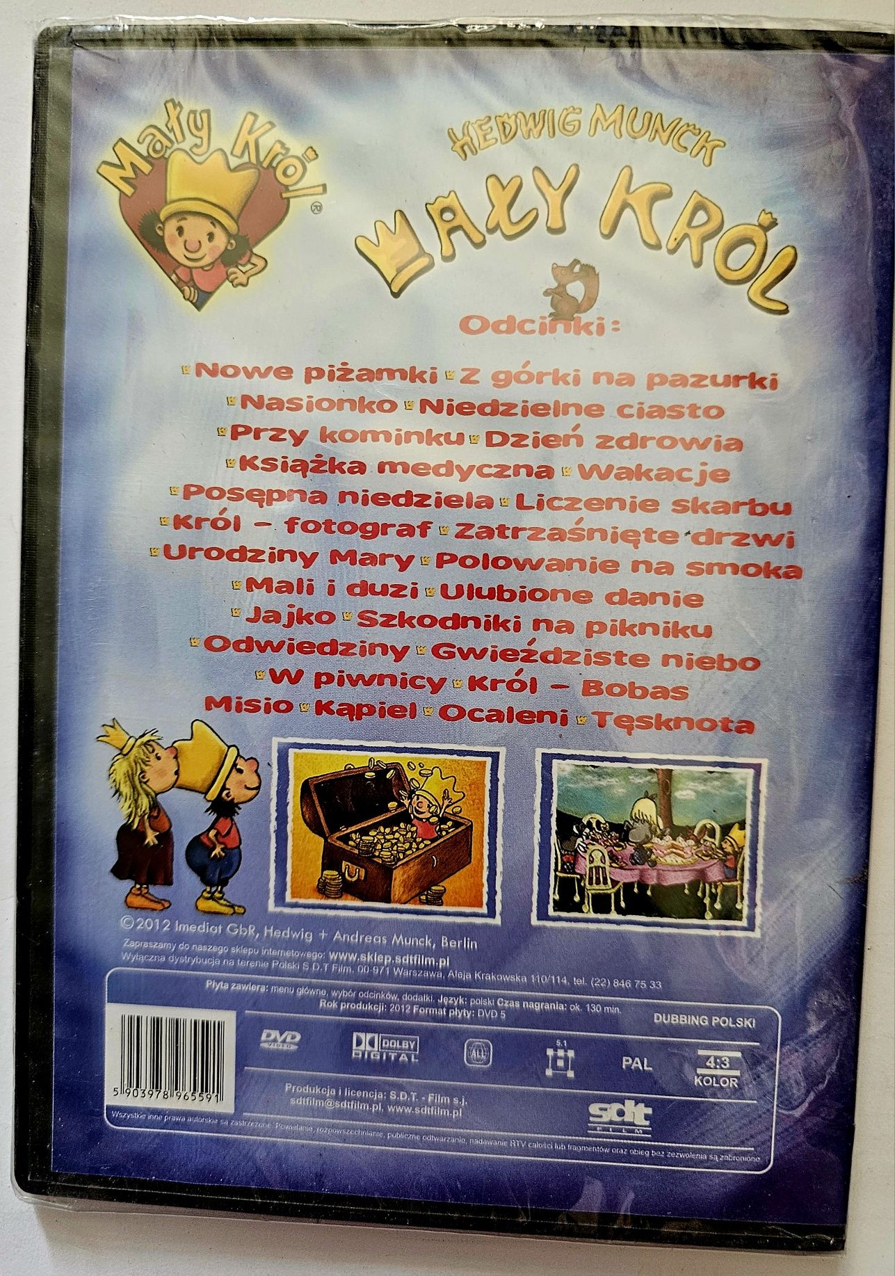 Mały Król Hedwig Munck 130 min dvd animowany NOWY