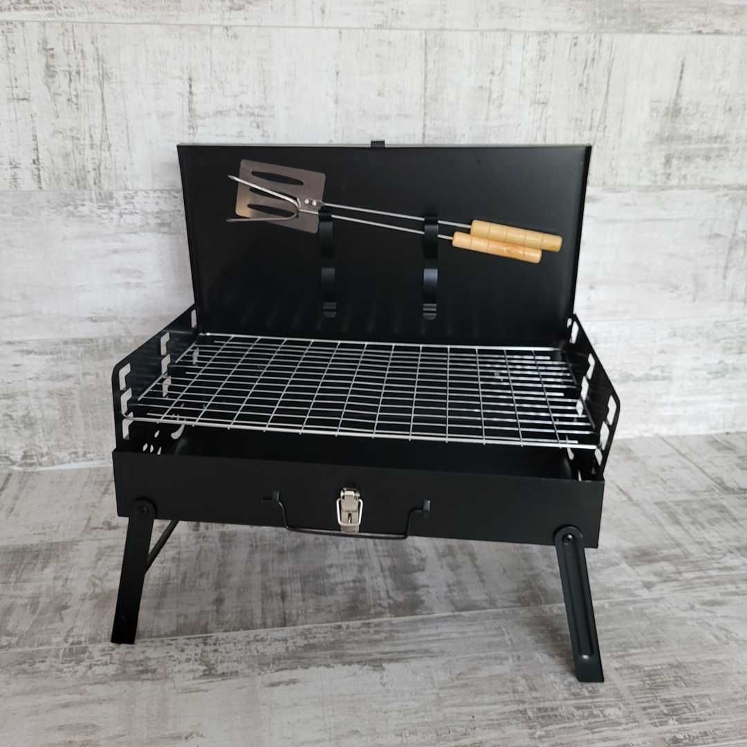 Grill walizkowy przenośny składany 42 x 25cm solidny