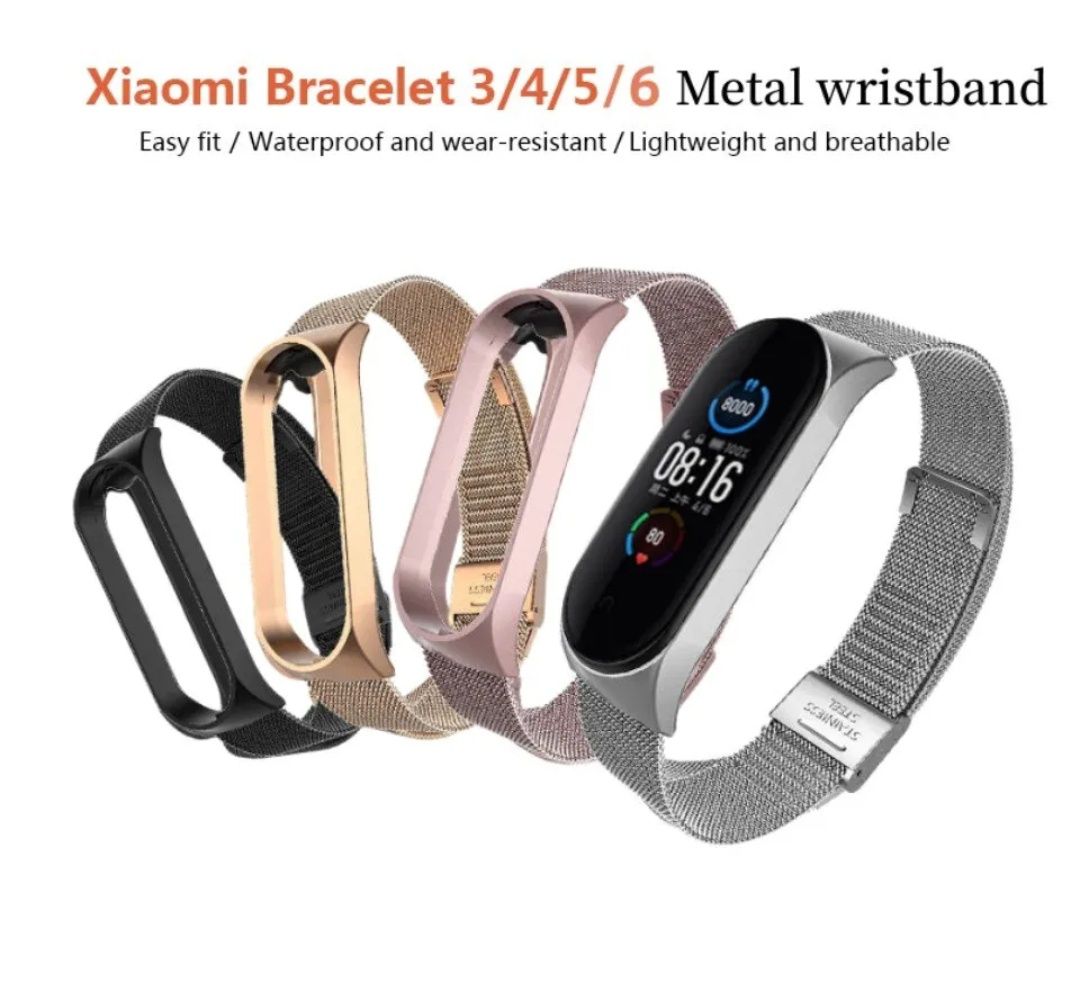 Bransoleta na smartwatch Xiaomi 3/4/5/6 w kolorze złotym