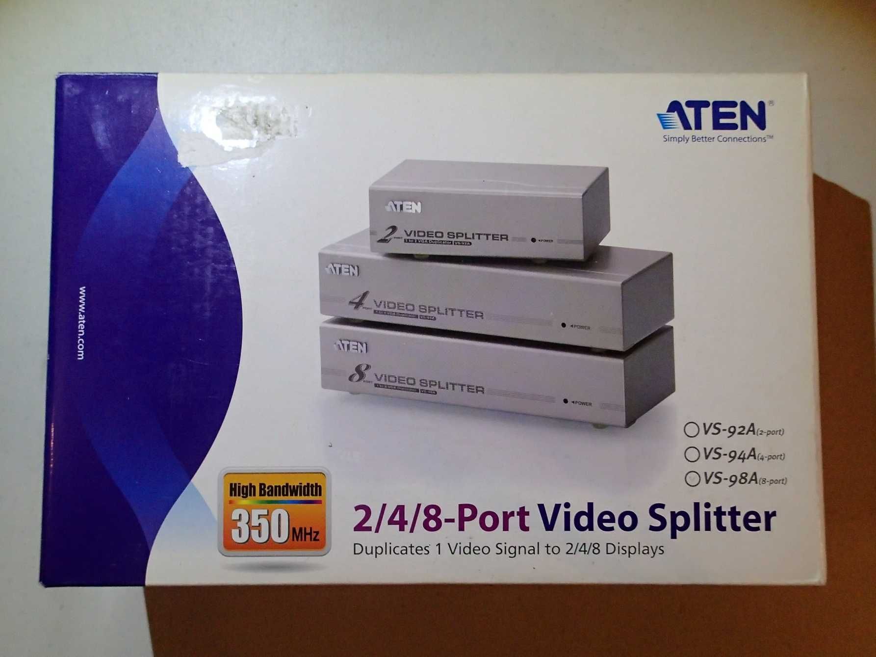Rozdzielacz 8 port Video Splitter ATEN/ 1 to 8 VGA Duplicator VS-98A