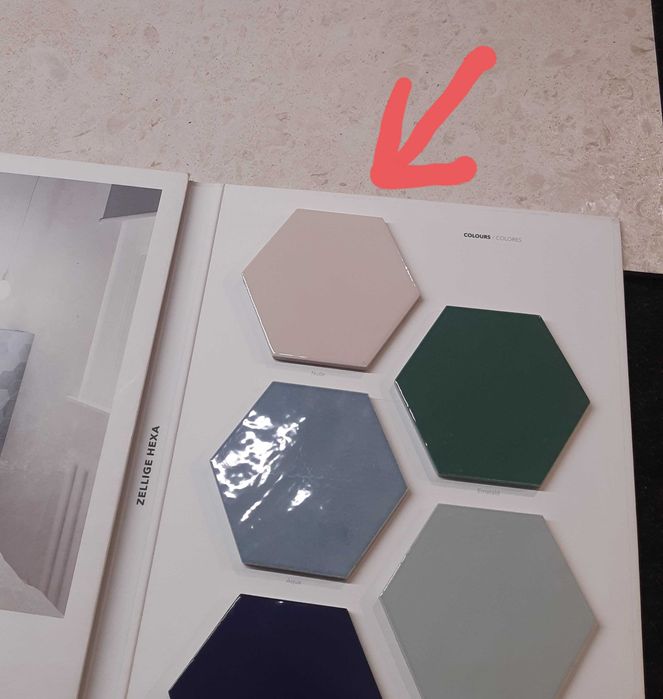 Płytki WOW Zellige Hexa nude 1 opak. nowe 5,57 kg  10,8x12,4 cm