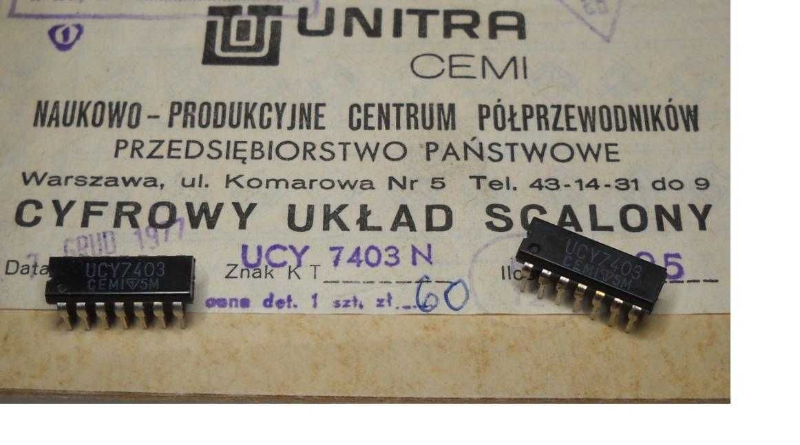 Układ scalony UCY7403 Unitra CEMI