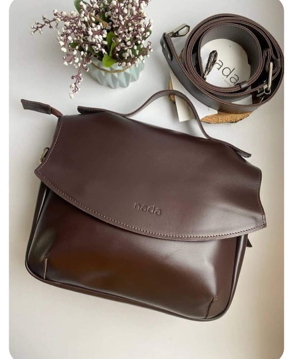 Шоколадна сумка  шкіряна   nada