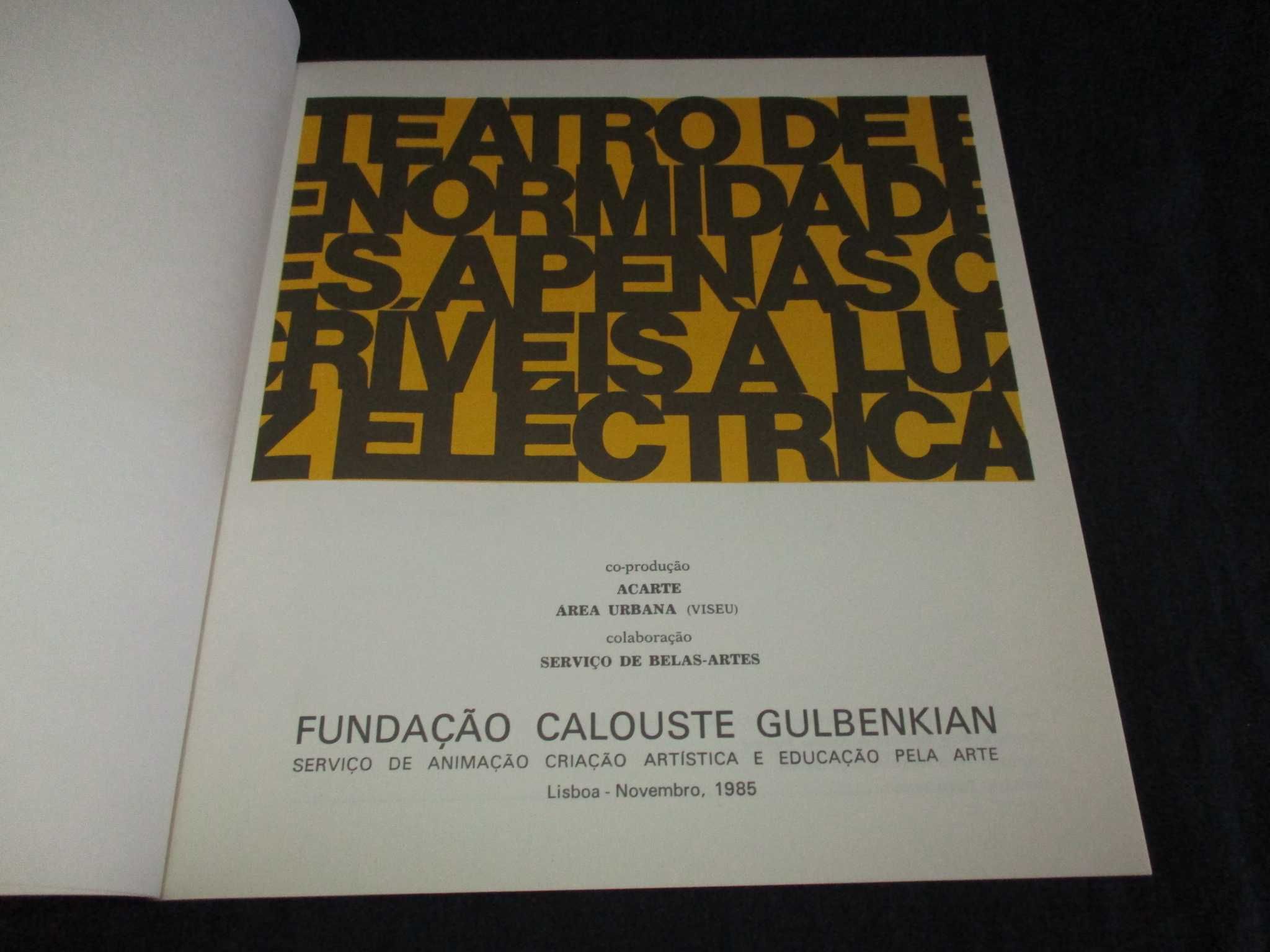 Livro Teatro de Enormidades Apenas Críveis à Luz Eléctrica