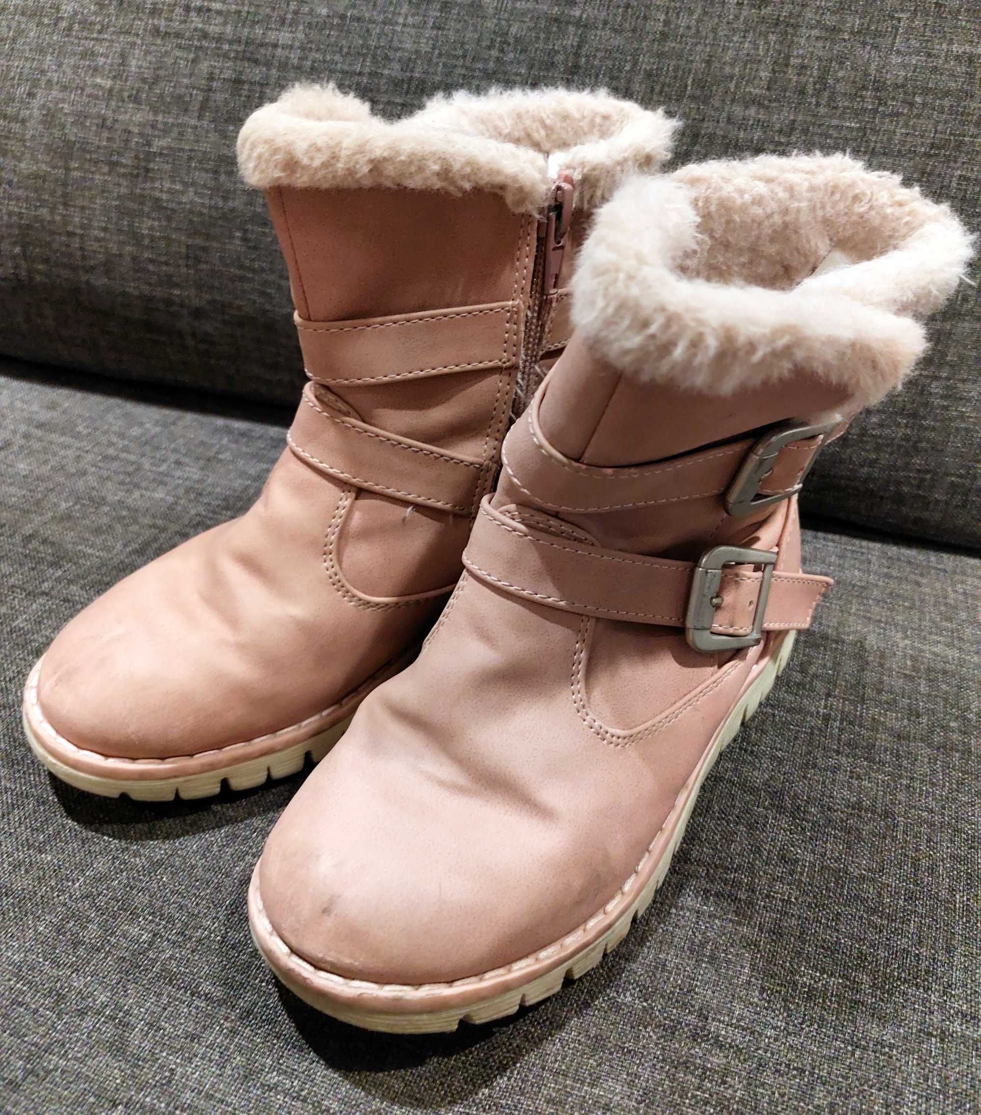 Kozaki, kozaczki, buciki, buty, trzewiki na zimę dla dziewczynki r. 29