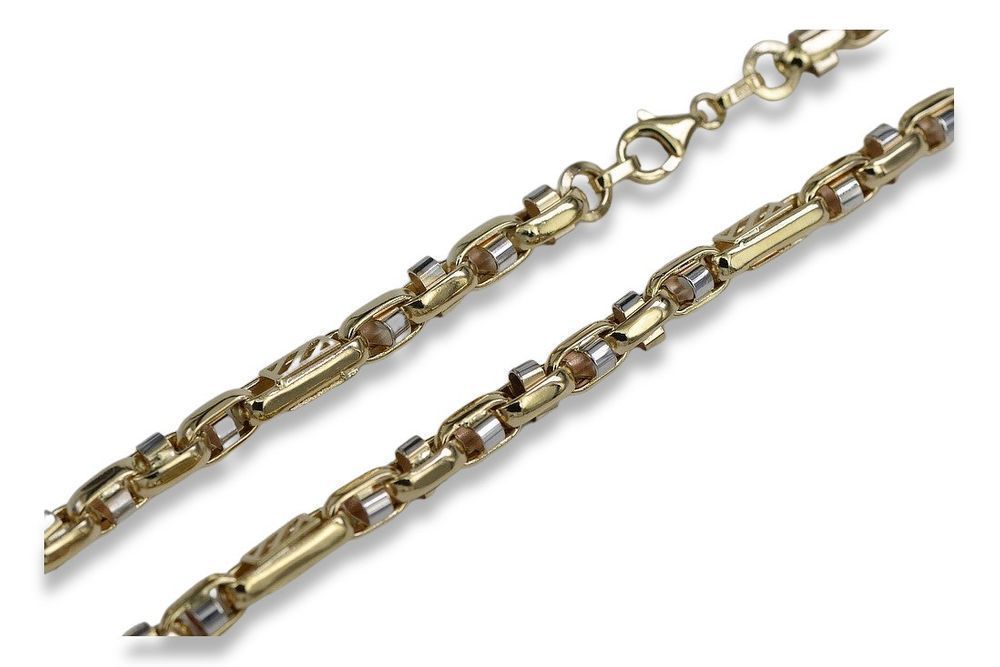 Złoty łańcuszek 14k 585 włoski Nowy model cc100yw żółte białe złoto/W