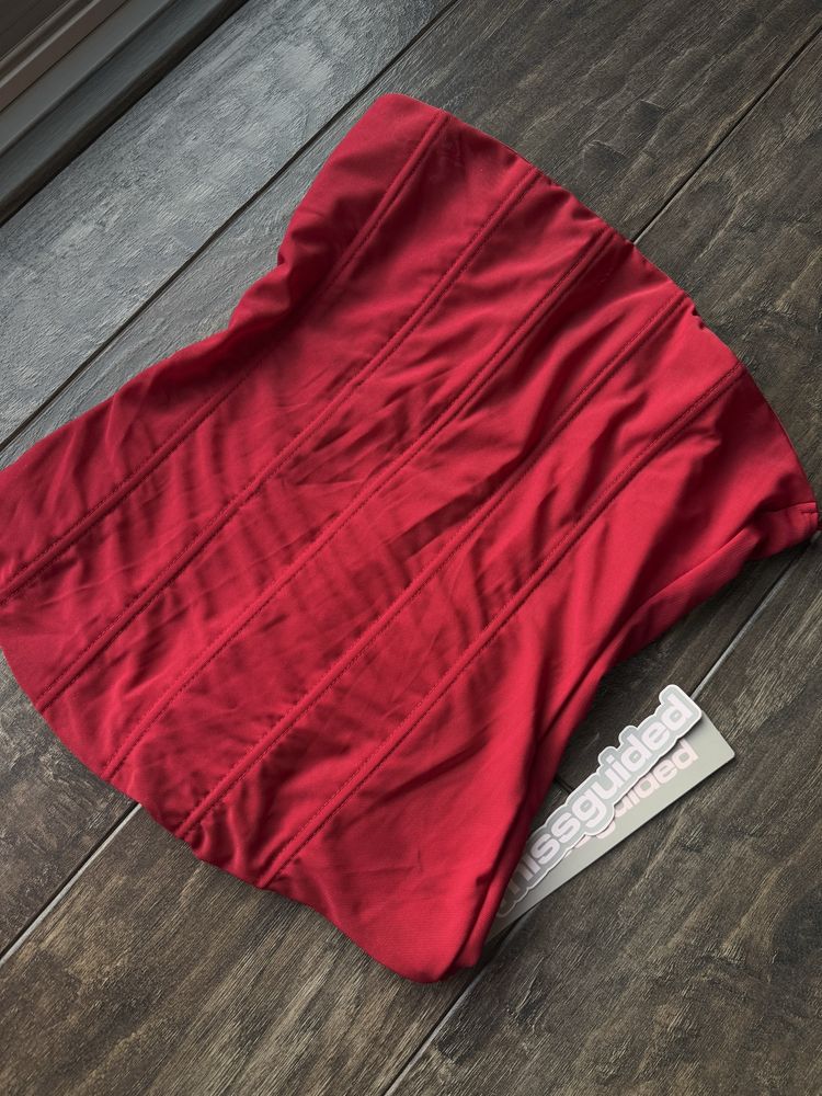 Czerwony nowy gorset corset red missguided  S