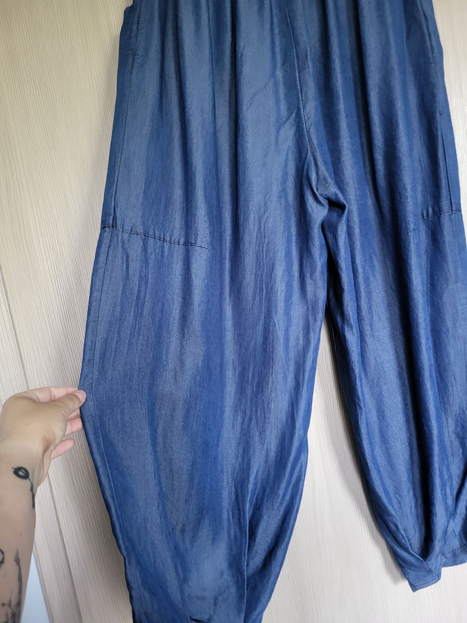 Włoskie nowe spodnie pumpy a'la jeans+gratis
