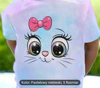 Śliczny 3D Nadruk Kota Z Krótkim Rękawem T-shirt Topy Dziewczęce