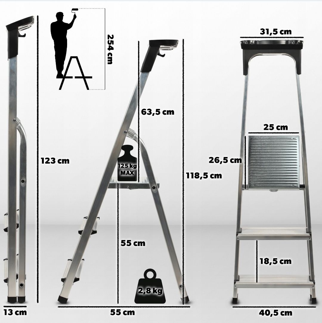 Drabina aluminiowa 125 kg