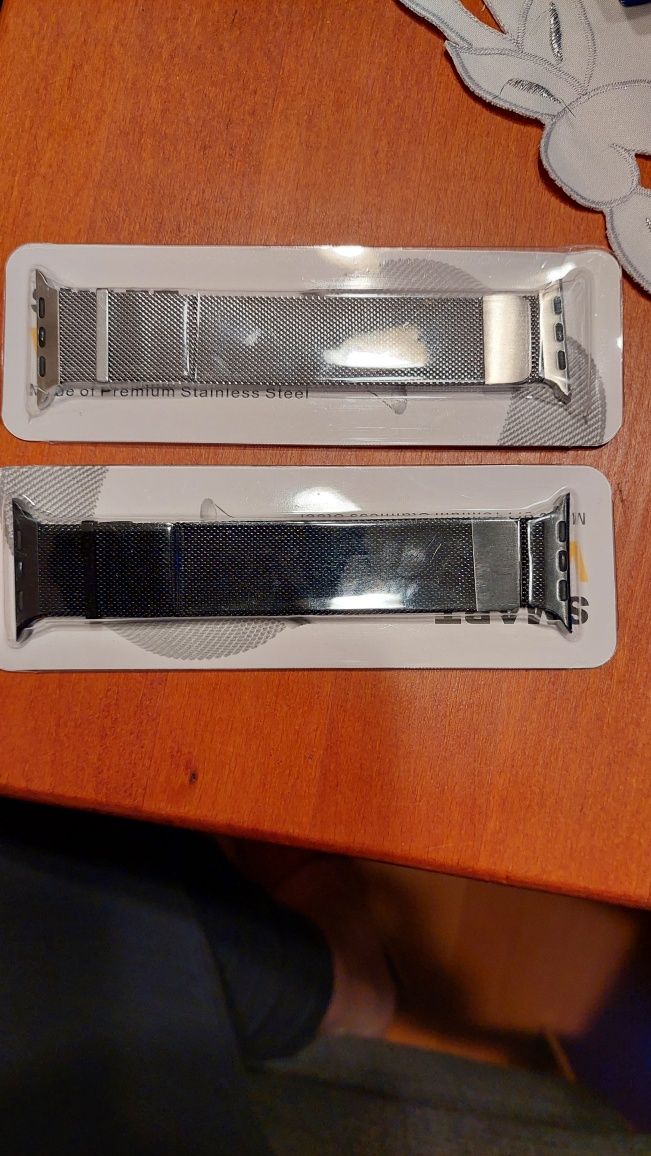 Promocjj. Komplet dwóch pasków stalowych magnetycznych do smartwatch A