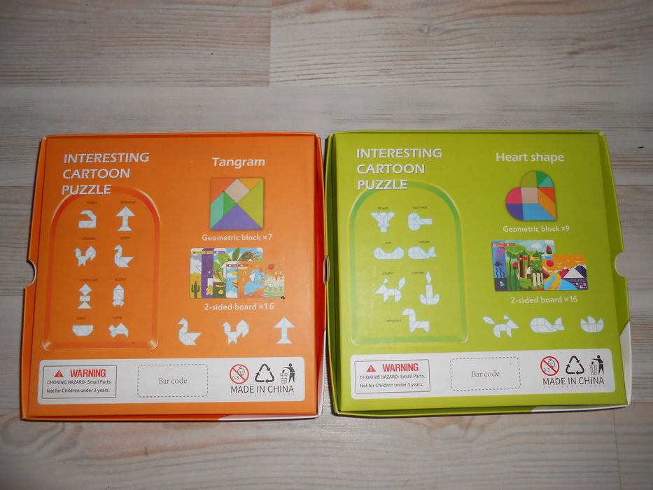 Танграми: геометрична мозаїка із шаблонами.