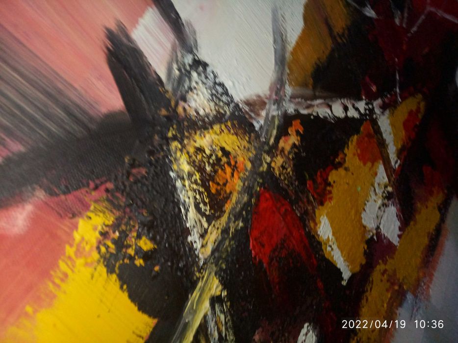 piękny obraz ręcznie malowany abstrakcja 50/50