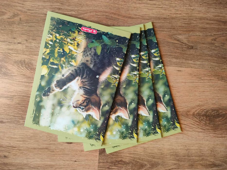 Zeszyt A4 wąskie linie, trójlinie 32 kartki, 3 sztuki