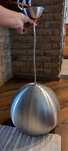 Lampa metalowa srebrna