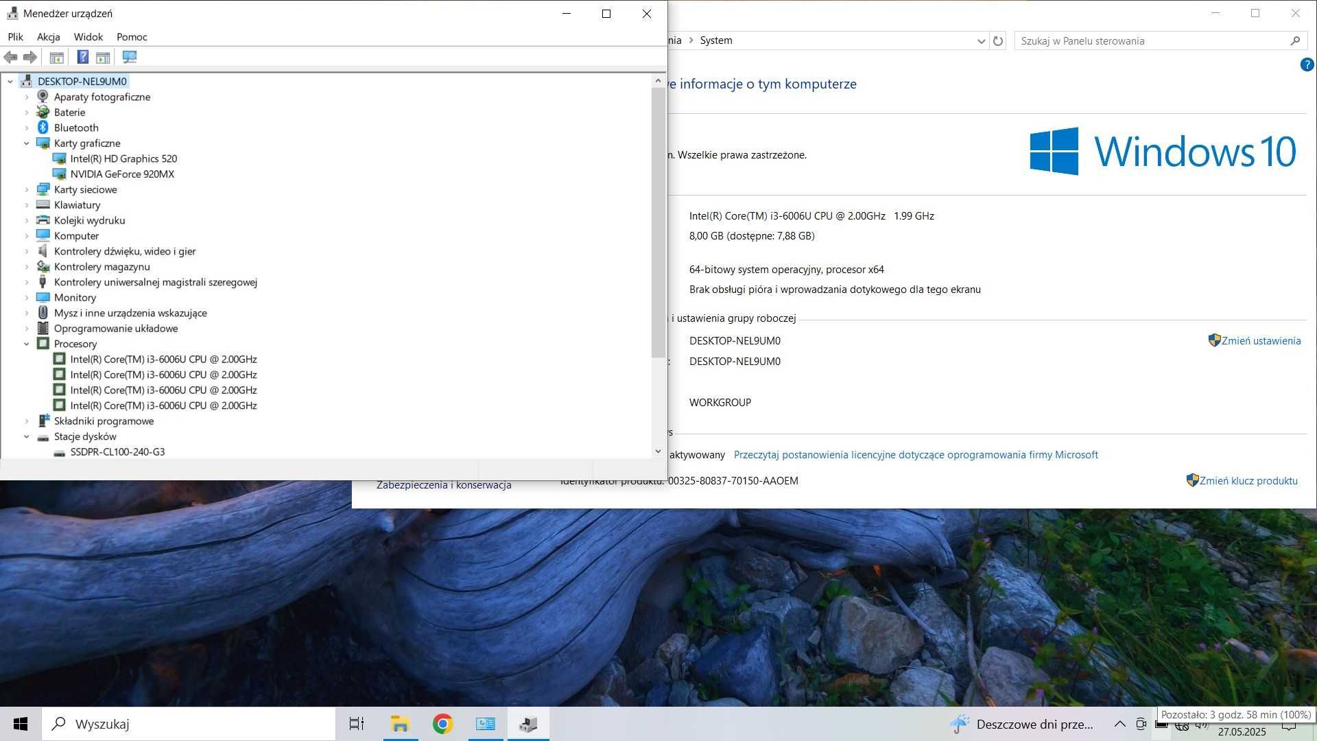 Lenovo ideapad 320-15ISK i3/8GB DDR4/SSD/Nvidia 920MX/Win 10