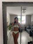 Kremowy strój kąpielowy XS S bikini H&M