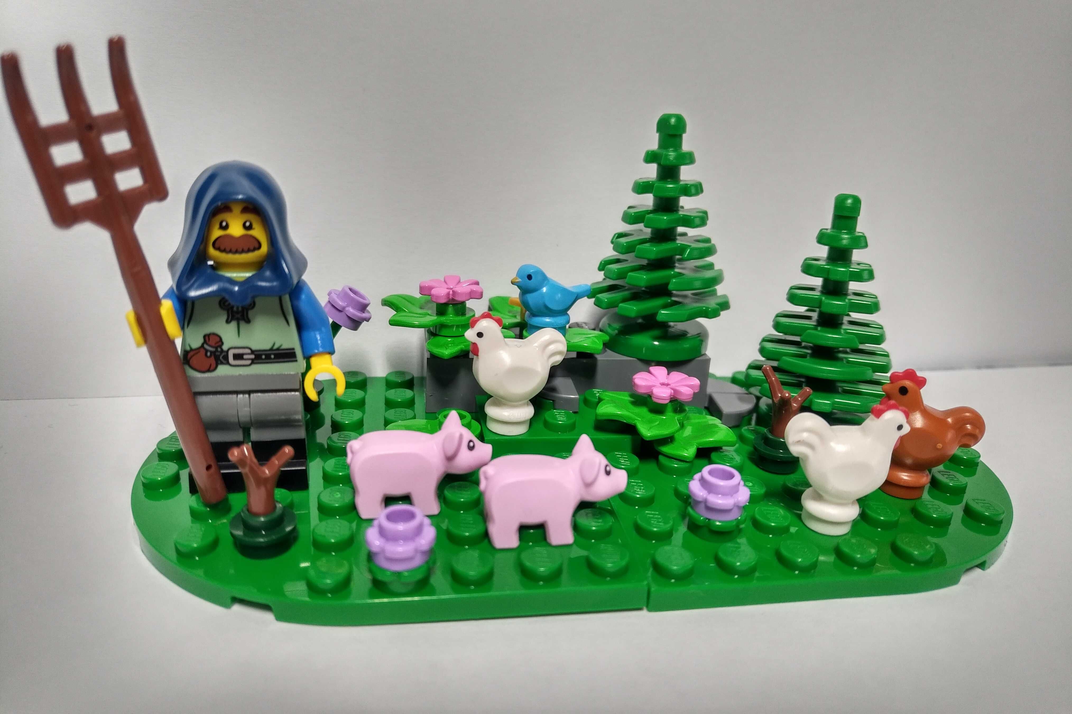 Lego Castle Zamek wieśniak farmer ze zwierzętami #1