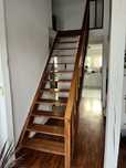 Schody drewniane merbau lite drewno.