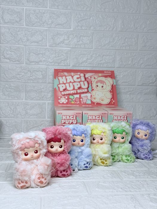 Оригінал ! HACIPUPU Gummy Bear Series-Vinyl Plush Pendant Blind Box