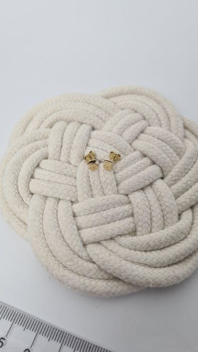 Złote kolczyki malutkie Misie w stylu Tous