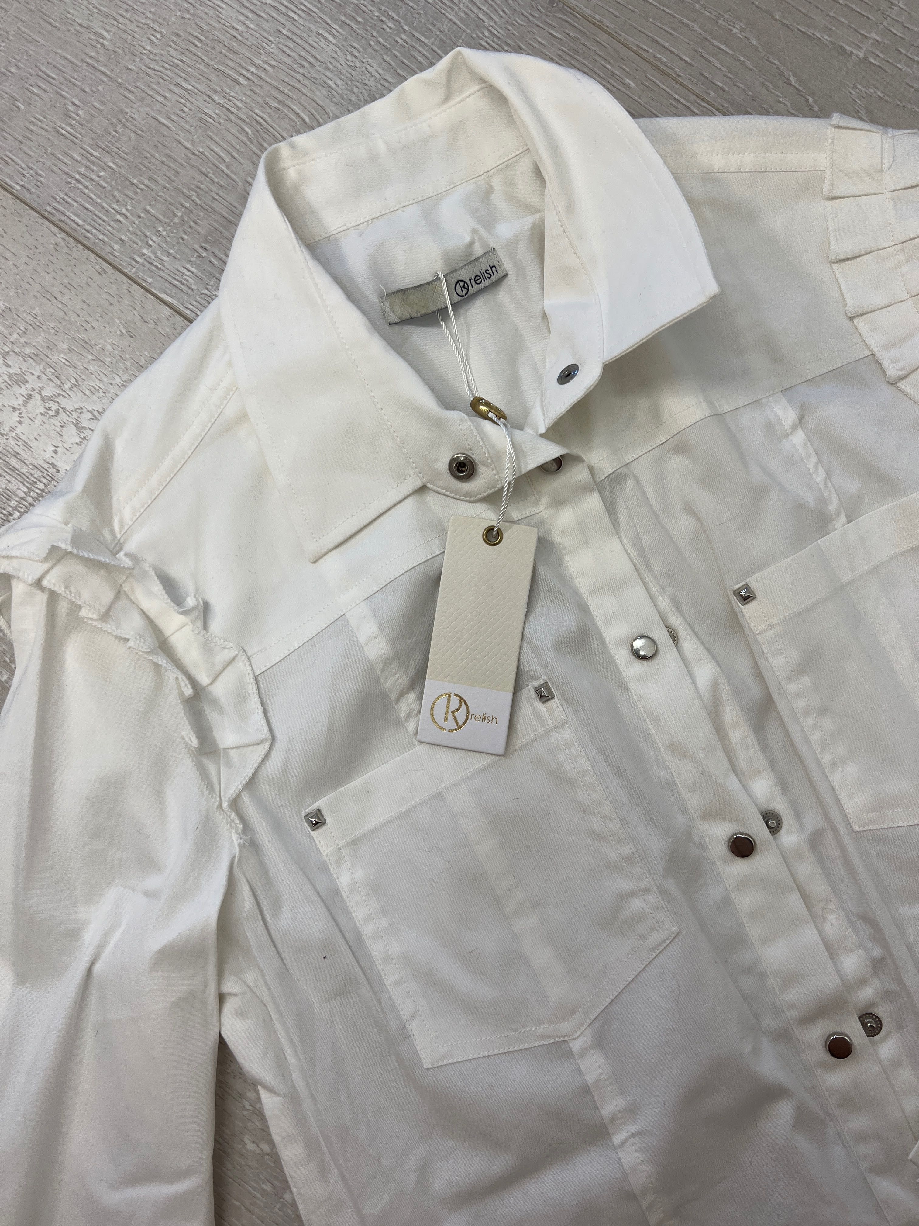 Біла жіноча рубашка бренду Relish. 40р. Нова, з біркою!