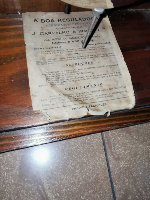 Relógio de parede, Marca Reguladora. Impecável.