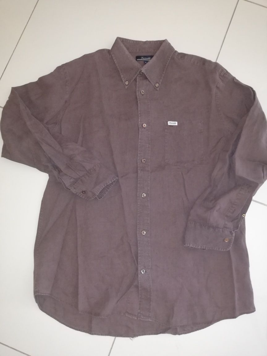 Camisa de linho Façonnable T-XL