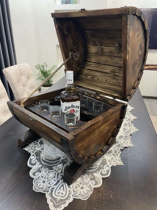 Подарунок для чоловіків,міні-бар бочка з дерева