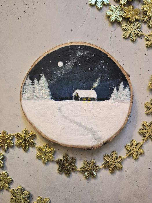 Podkładka pod kubek "Zimowy krajobraz"