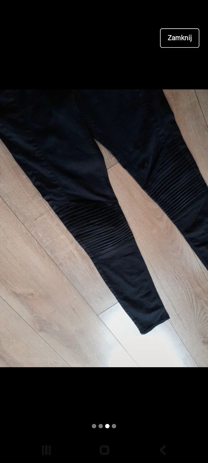 Czarne rurki spodnie ciazowe pas h&m s m 38
