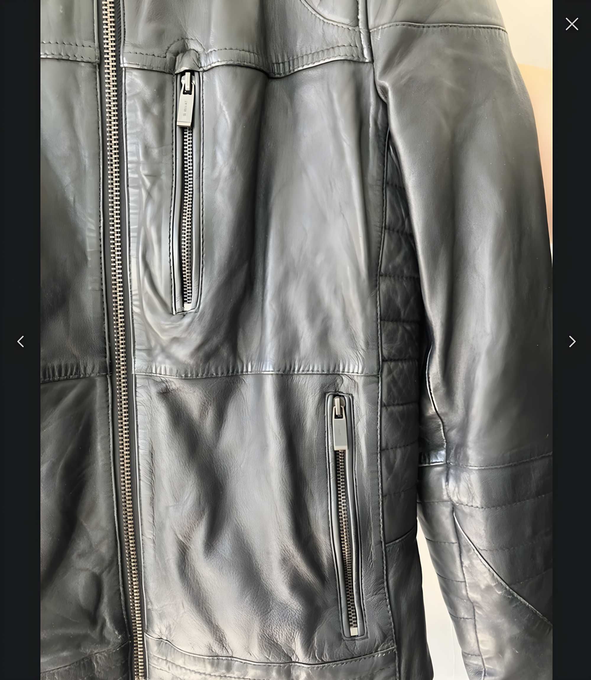 Casaco masculino de couro