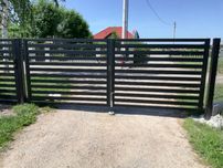 Brama dwuskrzydłowa 150x400cm profil poziomy 60x20 80x20 KOMPLETNA