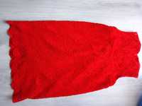 Sukienka 104 Czerwona koronkowa  na podszewce